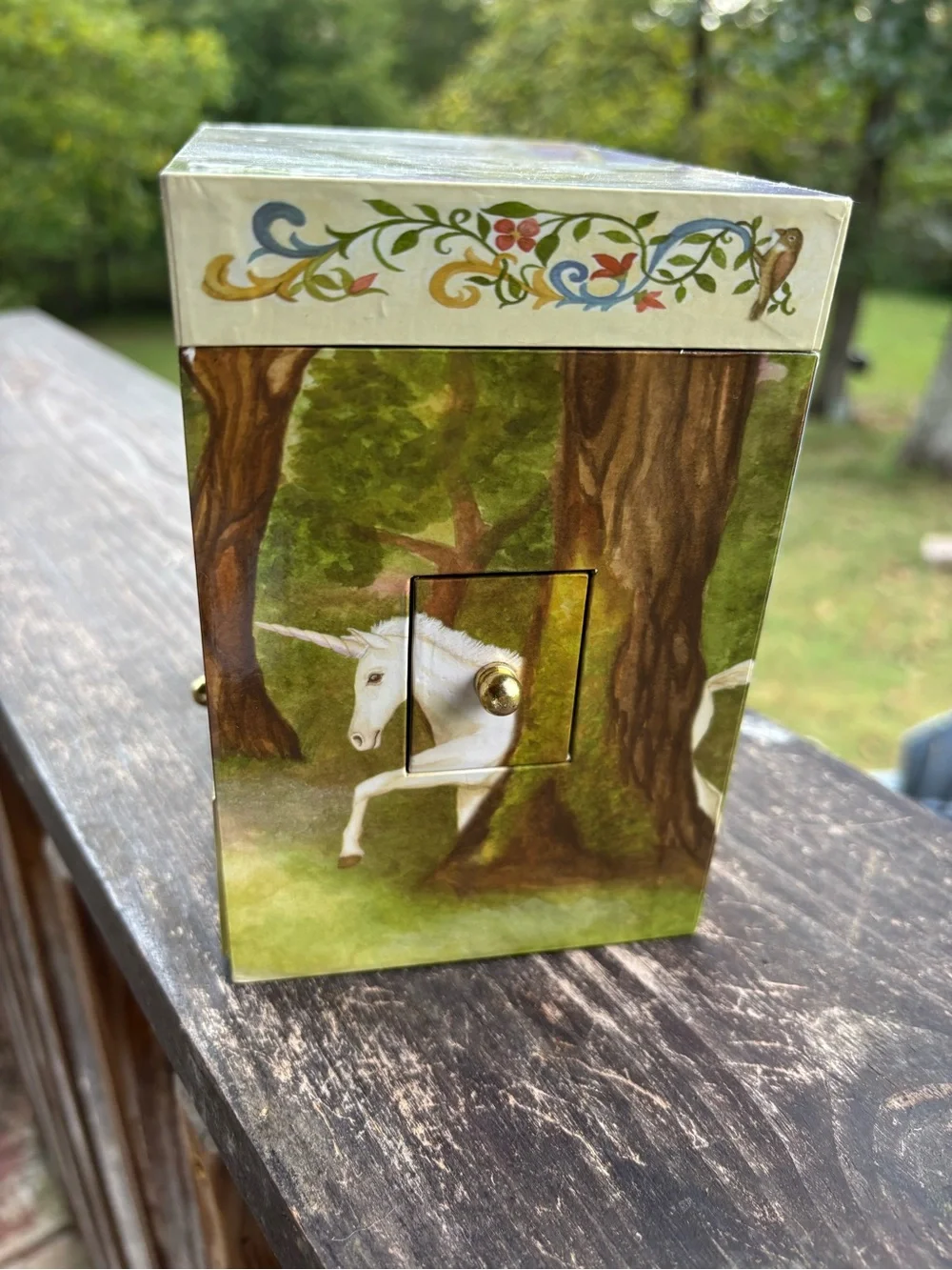 Enchantmints Unicorn Musical Jewelry Box BI202 The Unicorn 2009 Mirror Drawers
